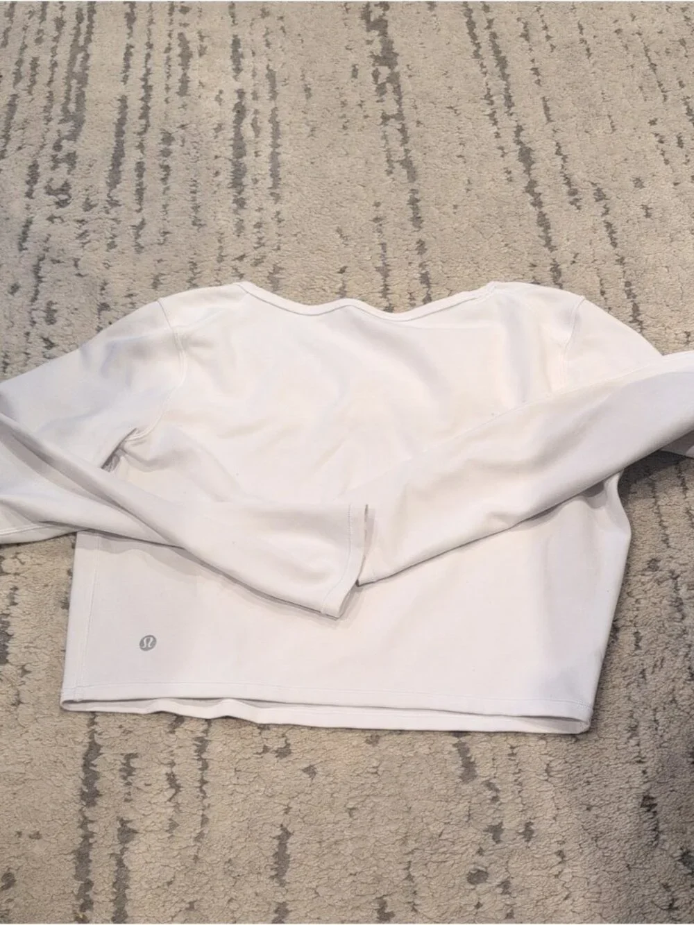 Lululemon Wunder Train Cropped Long-Sleeve Shirt White